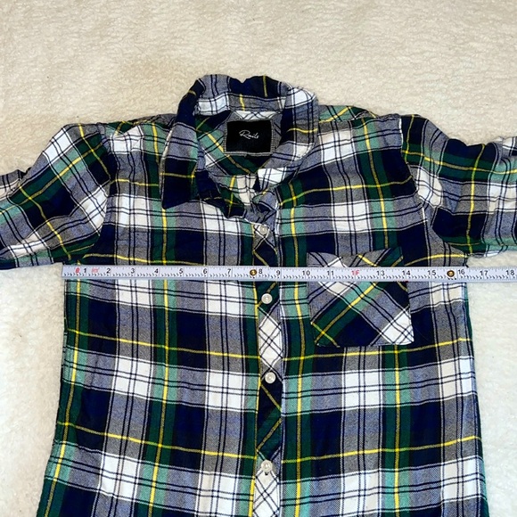 Rails Hunter Plaid‎ Button Down Shirt Green Navy XS - Picture 2 of 9